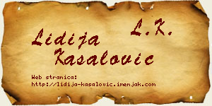 Lidija Kasalović vizit kartica